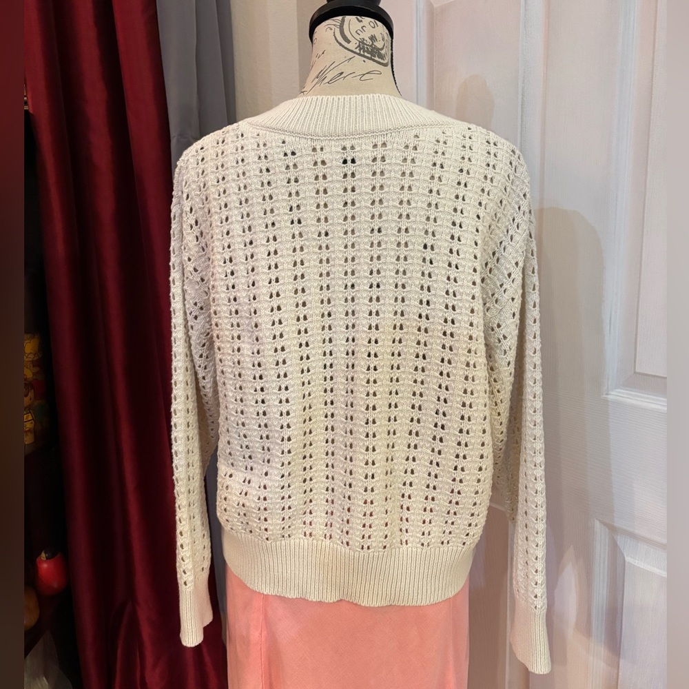 Universal Thread Openwork V-Neck Pullover Knit De… - image 7